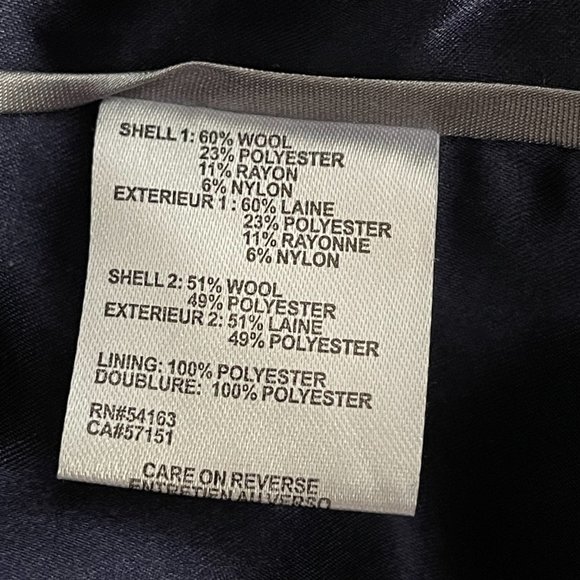 Calvin Klein Women's Blue Hooded Wool Coat, Size 10 - Picture 8 of 10